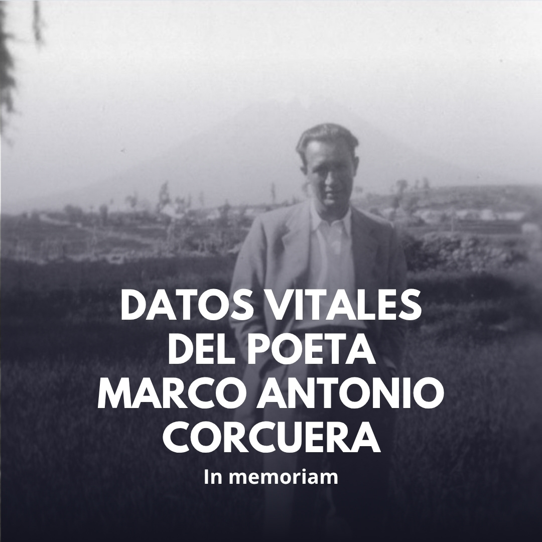 Datos vitales del poeta Marco Antonio Corcuera